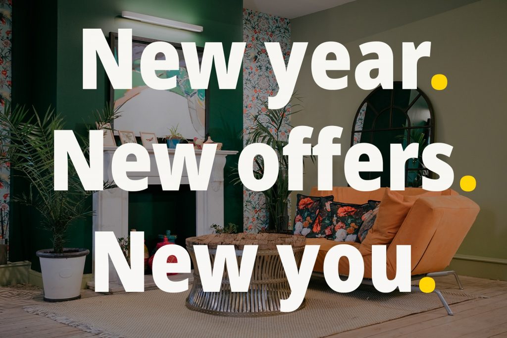 Use Space new year, new offers, new you.